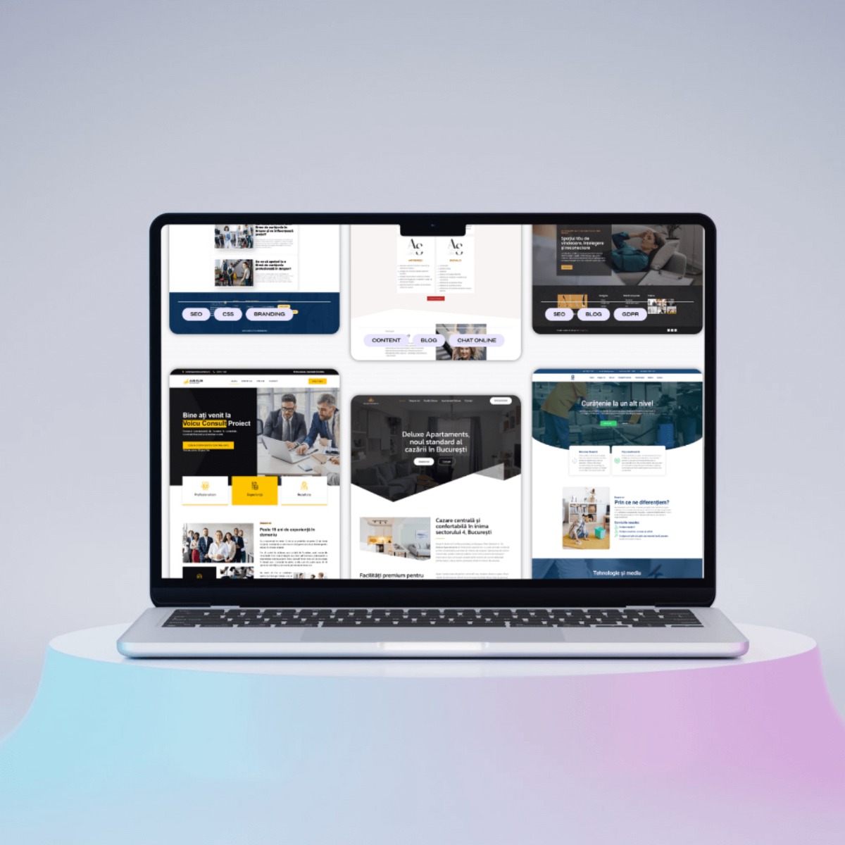 Pagină web modernă creată pentru firmă locală Cluj